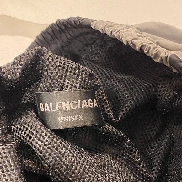 Balenciaga Men's Black Casual Track Pants with Elastic Waist